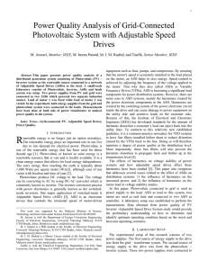 Power Quality Analysis of Grid-Connected Photovoltaic System with