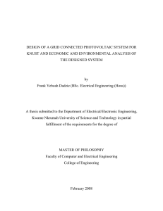 DESIGN OF A GRID CONNECTED PHOTOVOLTAIC SYSTEM FOR