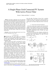 A Single-Phase Grid-Connected PV System With Active Power Filter