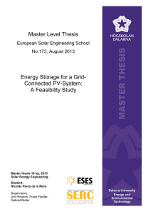 Master Level Thesis Energy Storage for a Grid