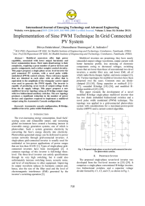 Implementation of Sine PWM Technique In Grid Connected PV System