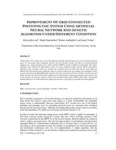 IMPROVEMENT OF GRID-CONNECTED PHOTOVOLTAIC SYSTEM