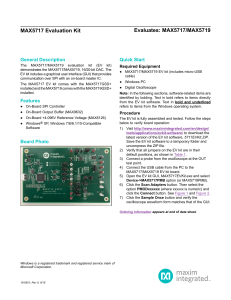 MAX5717/MAX5719 MAX5717 Evaluation Kit