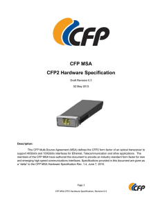 CFP MSA CFP2 Hardware Specification - CFP Multi