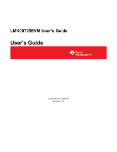 LMK00725EVM User`s Guide