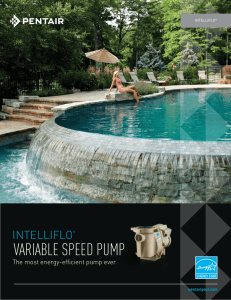 IntelliFlo Variable Speed pumps from Pentair