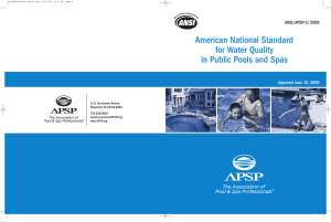 American National Standard for Water Quality in Public Pools and