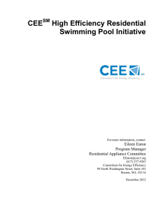 CEE High Efficiency Residential Swimming Pool Initiative