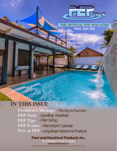 IN THIS ISSUE - Pool And Electrical Products