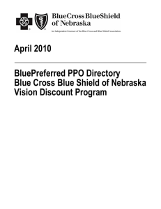 ppo vision #4634 directory - Blue Cross Blue Shield of Nebraska