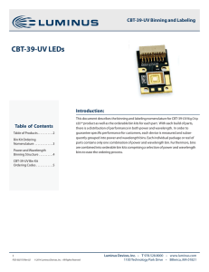 CBT-39-UV LEDs - Luminus Devices