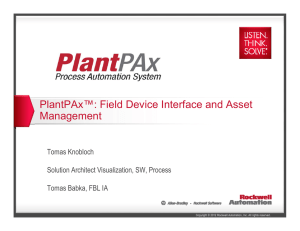 PlantPAx™: Field Device Interface and Asset Management
