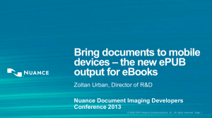 Bring documents to mobile devices – the new ePUB output