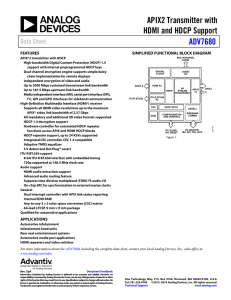 Analog Devices ADV7680WBCPZ Datasheet