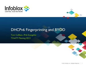 DHCPv6 Fingerprinting and BYOD