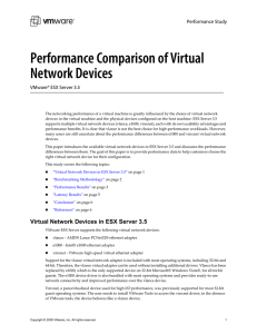 Performance Comparison of Virtual Network Devices