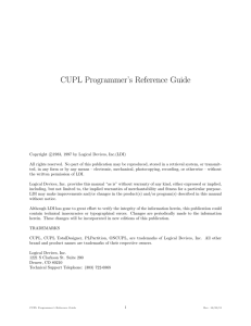 CUPL Manual - USC Ming Hsieh Department of Electrical Engineering