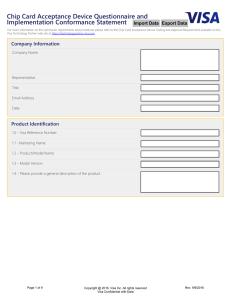 Device Questionnaire - Visa Technology Partners Website