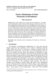 Passive Elimination of Static Electricity in Oil Industry