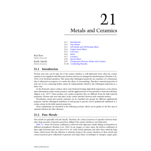 Chapter 21: Metals and Ceramics