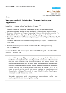Nanoporous Gold: Fabrication, Characterization, and Applications