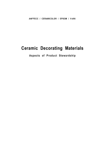 Ceramic decorating materials - Verband der Mineralfarbenindustrie