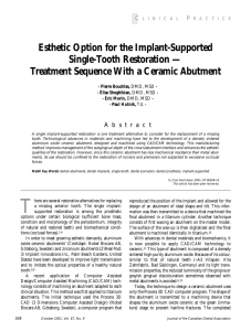 Esthetic Option for the Implant-Supported Single