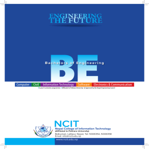 Bachelors of Engineering - Nepal College of Information Technology