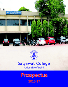 Prospectus 2016-17 - Satyawati College