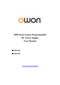 ODP Series Linear Programmable DC Power Supply User Manual