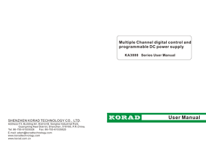 Korad Triple Power Supplies - Instructions