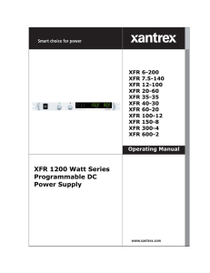 XFR 1200 Watt Series Programmable DC Power Supply