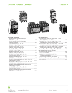 GE Control Catalog - Section 4: Definite Purpose Controls