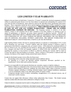 led limited 5 year warranty
