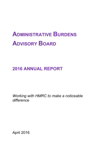 administrative burdens advisory board 2016 annual report