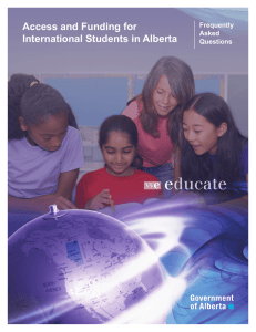 Access and Funding for International Students in Alberta