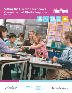 Setting the Direction Framework Government of Alberta Response
