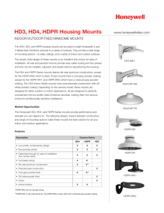 HD3, HD4, HDPR Housing Mounts