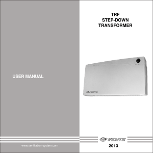 TRF STEP-DOWN TRANSFORMER USER MANUAL