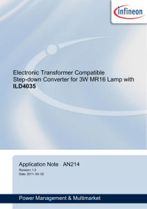 Electronic transformer compatible step-down converter for