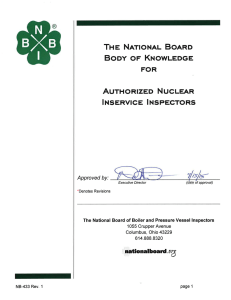 Body of Knowledge - The National Board of Boiler and Pressure