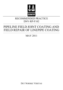 DNV-RP-F102: Pipeline Field Joint Coating and Field Repair of