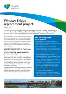 Windsor Bridge replacement project August project update