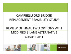 CAMPBELLFORD BRIDGE REPLACEMENT FEASIBILITY STUDY