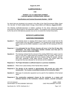 August 24, 2015 CLARIFICATION NO. 1 FOR RUNWAY 13C