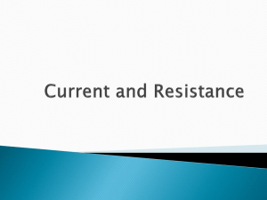 Current and Resistance