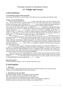 EI4: Voltage and Current