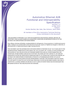 Automotive Ethernet AVB Functional and