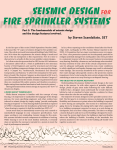 Seismic Design for Fire Sprinkler Systems