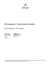 Film Capacitors - Power Factor Correction